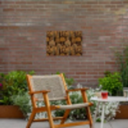 Bomen - Patroon - Bruin Tuinposter op houten frame 2 cm dik klein 845 -sfeer3