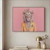 Leeuw - Pak - Geruit - Bril Textielframe - compleet frame klein -sfeer2