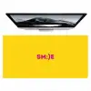 Smile - Roze - Geel Muismat XXL klein -zzz3d