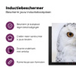 Sneeuwuil - Oog - Wildlife - Wit Inductie beschermer vinyl 3mm klein -zzzzzzz-cc-usp