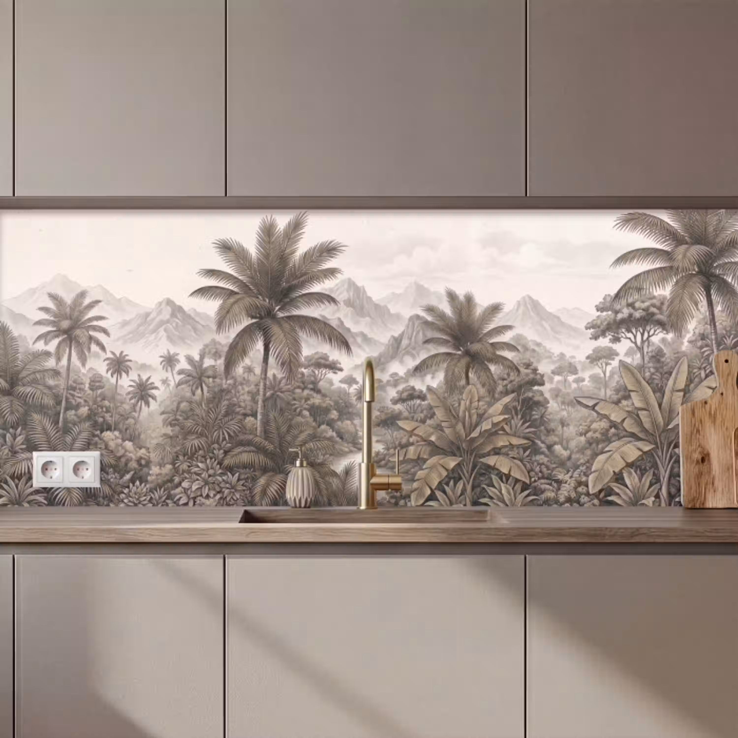 Natuur - Bergen - Rivier - Tropisch - Vintage keuken achterwand 2 middel zz_3dshopping