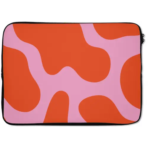 Vlekken - Rood - Roze - Patroon - Minimalistisch laptophoes neopreen klein -zkaufland3dotto