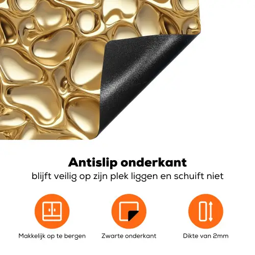Abstract - Modern - Goud Inductie beschermer vinyl 3mm klein 276 -zzzzzzz-td-onderkant