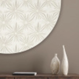 Patroon - Bloemen - Beige Akoestische PET Vilt - Rond klein 838 -sfeer5_closeup