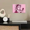 Vintage - Vrouw - Roze poster papier klein -sfeer1