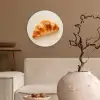 Croissant - Brood - Beige Wandcirkel kunststof plaat 5mm dik klein -sfeer1