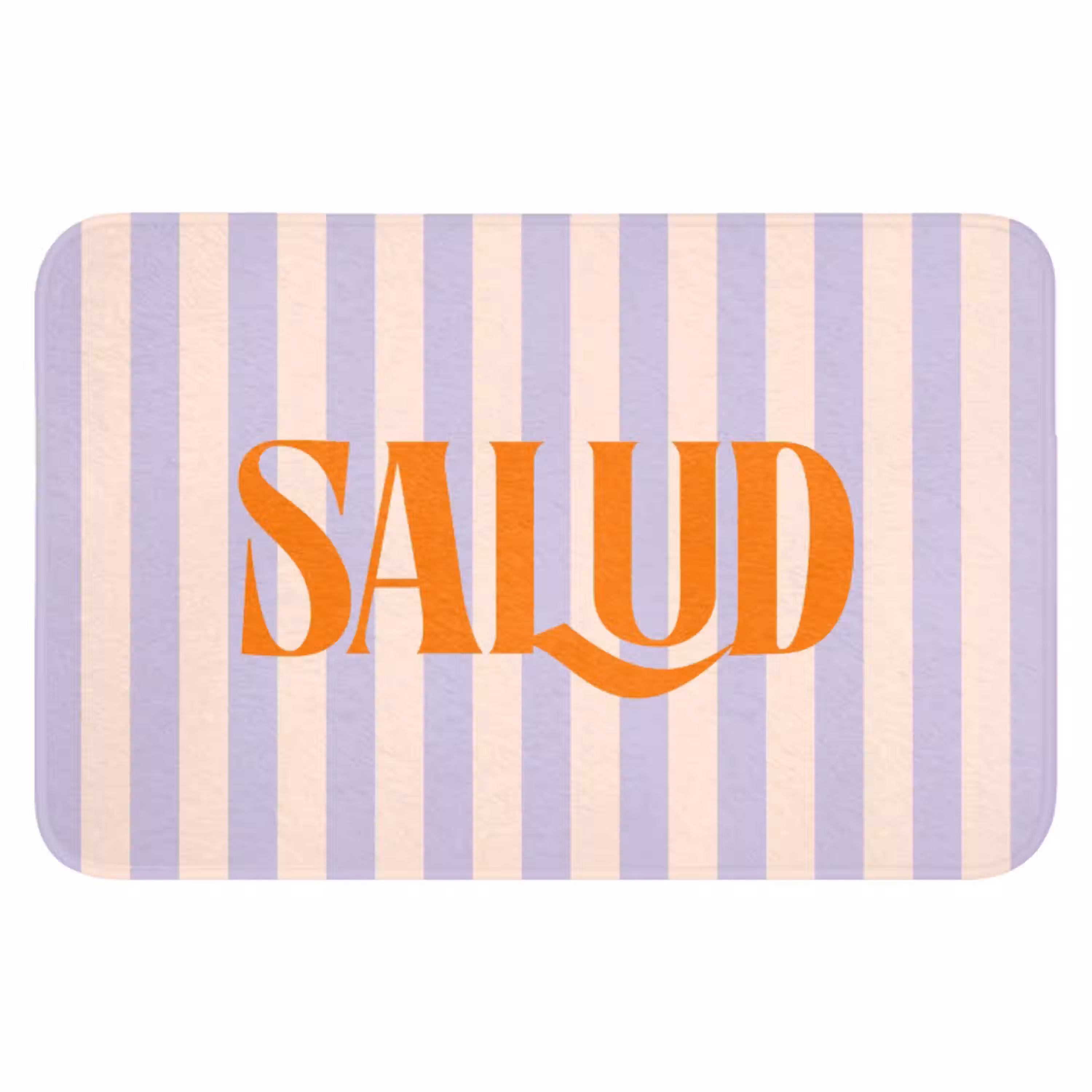 Lila - Oranje - Strepen - Salud WCmat klein -3d