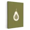 Avocado - Minimalistisch - Illustratie - Groen KitchenYeah - Keuken - Canvas klein -3d