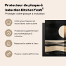 Maan - Cirkel - Goud Inductie beschermer vinyl 3mm middel -usfeer2_FR