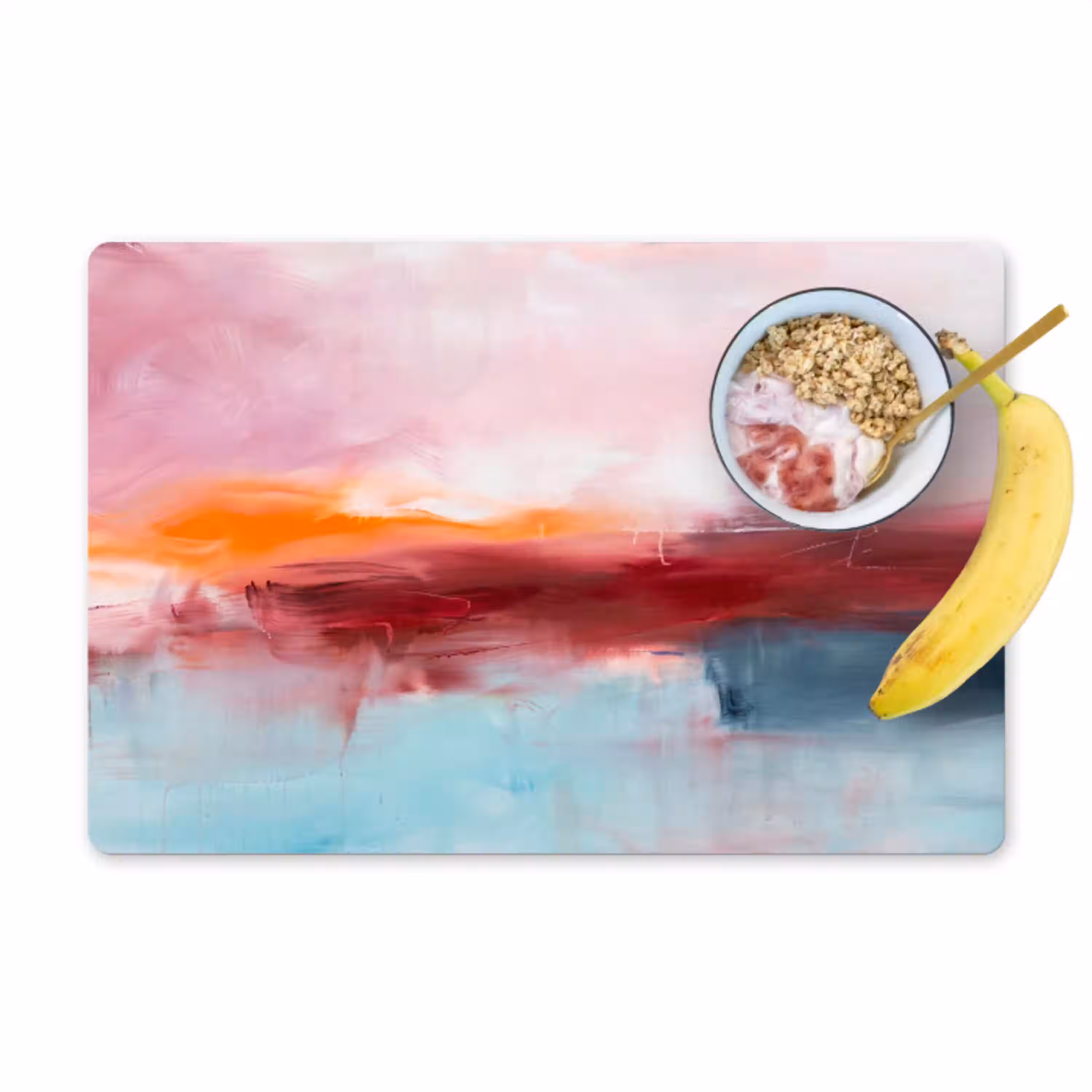 Abstract - Kleuren - Modern - Kunst - Roze Placemat vinyl groot -zzzproduct_Kitchenyeah-website