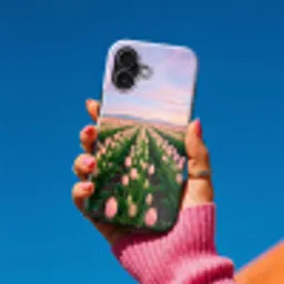 Tulpen - Landschap - Roze Toughcase MagSafe Apple iPhone 17 klein -Sfeer1V