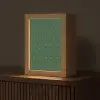 Donkergroen - Modern - Patroon - Goud Light Box met kabel (Tafellamp) klein 925 -z3d_website