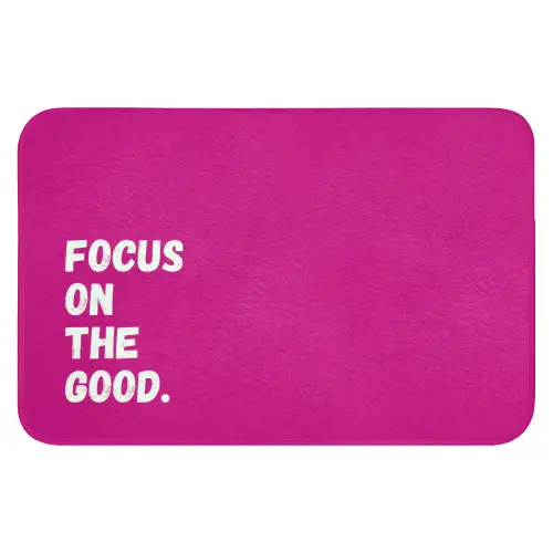 Focus on the good - Roze - Simple Badmat klein -3d