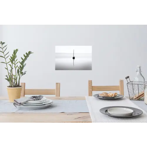 Zeilboot - Zwart - Water - Silhouet Muursticker klein -eettafel