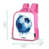 Voetbal - Inktspatten - Blauw - Bal Kinderrugzak - Roze middel -productfoto_formaten