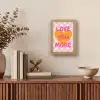 Valentijn - Love - Roze - Oranje Light Box met kabel (Tafellamp) klein -sfeer2