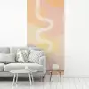 Golvende vormen - Abstract - pastel fotobehang vinyl groot -woonkamer