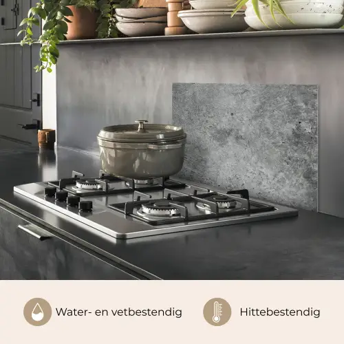 Beton - Leisteen - Grijs -Betonstructuur keuken achterwand spatscherm klein -usp_NL