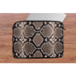 Slangenprint - Python - Bruin laptophoes neopreen klein -tafel
