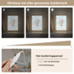 Luchtballon - Beren - Pastel Light Box met kabel (Kinderlampje) klein -USP_dimbaarNL