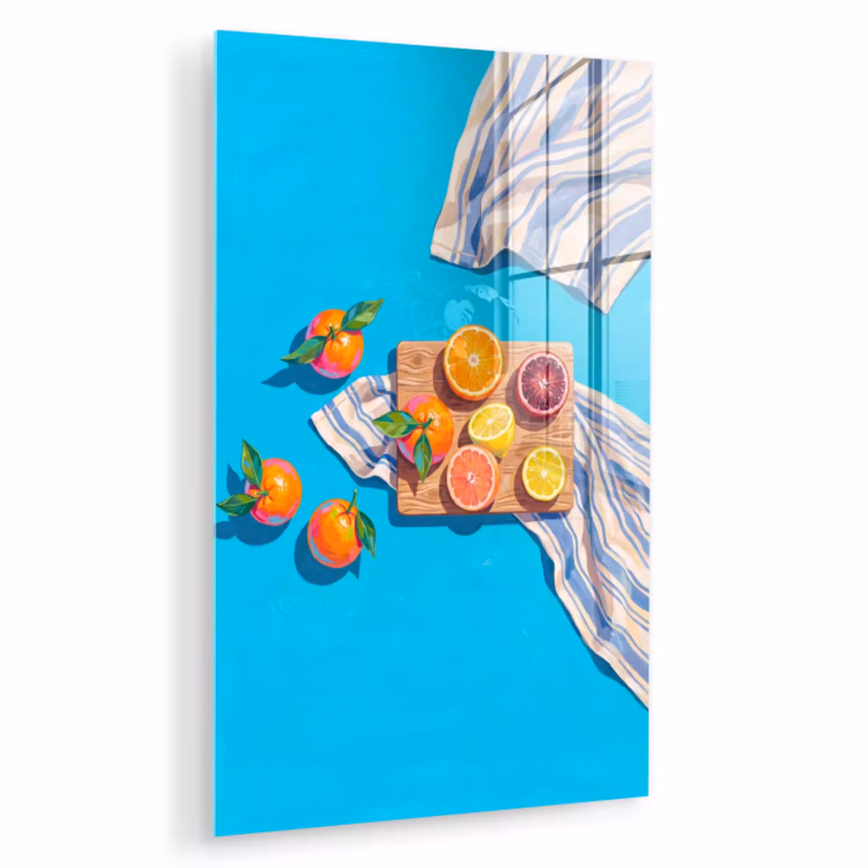 Fruit - Snijplank - Blauw plexiglas 5mm klein -zzzproduct_nieuw