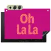 Oh la la - Luipaardprint - Roze Inductie beschemer met haakjes klein -3d