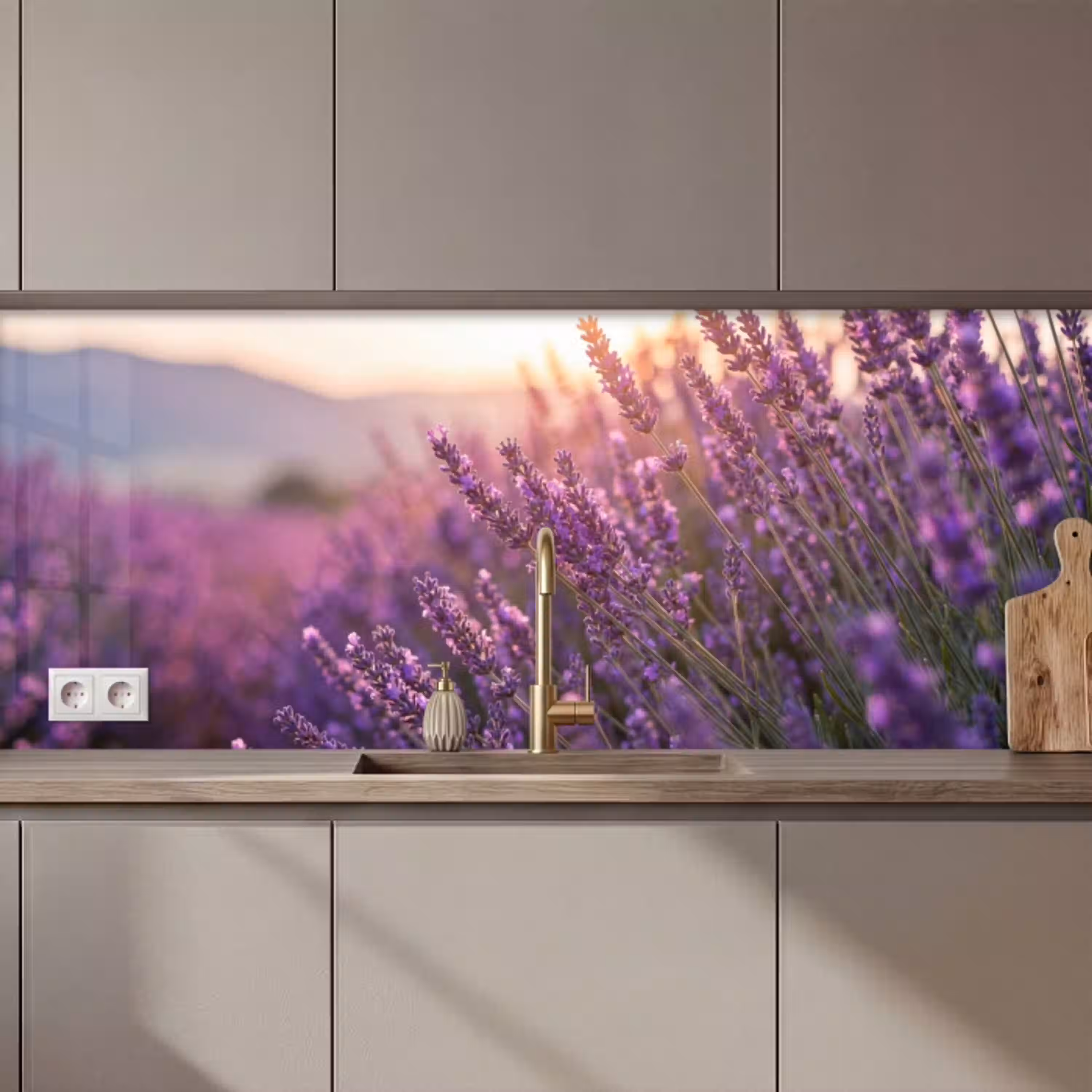 Lavendel - Paars - Zonlicht keuken achterwand 2 middel zz_3dshopping