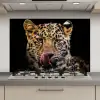 Luipaard - Zwart - Close up keuken achterwand spatscherm klein -3d_website