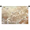 Wilde - Bloemen - Wit Wandkleed katoen klein -zz3d