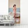 Badkamer - Vrouw - Roze fotobehang vinyl groot -woonkamer