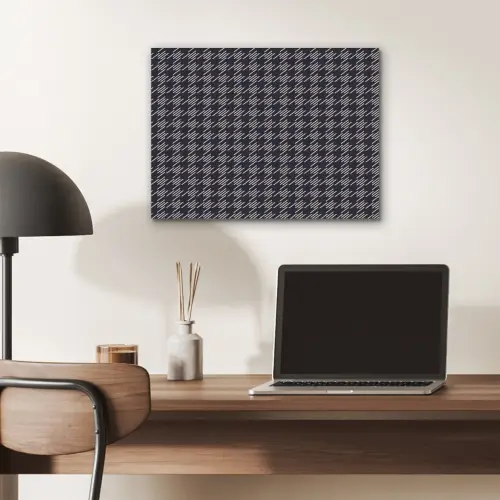 Plaid - Patroon - Ruit - Blauw PET vilt klein 837 -sfeer5