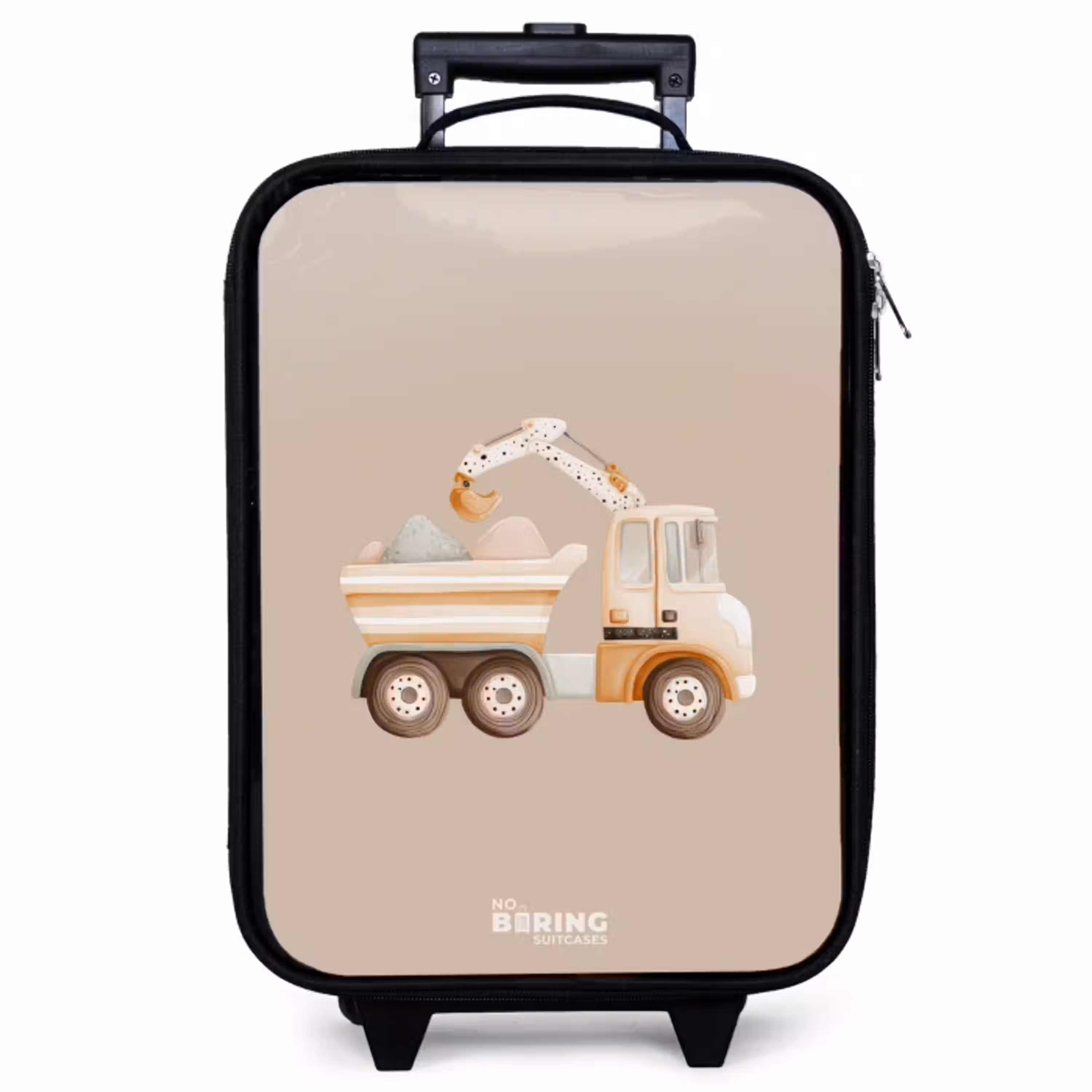 Gele kiepwagen in neutrale kleuren Kinderkoffer - Zwart klein -zzz_website3d