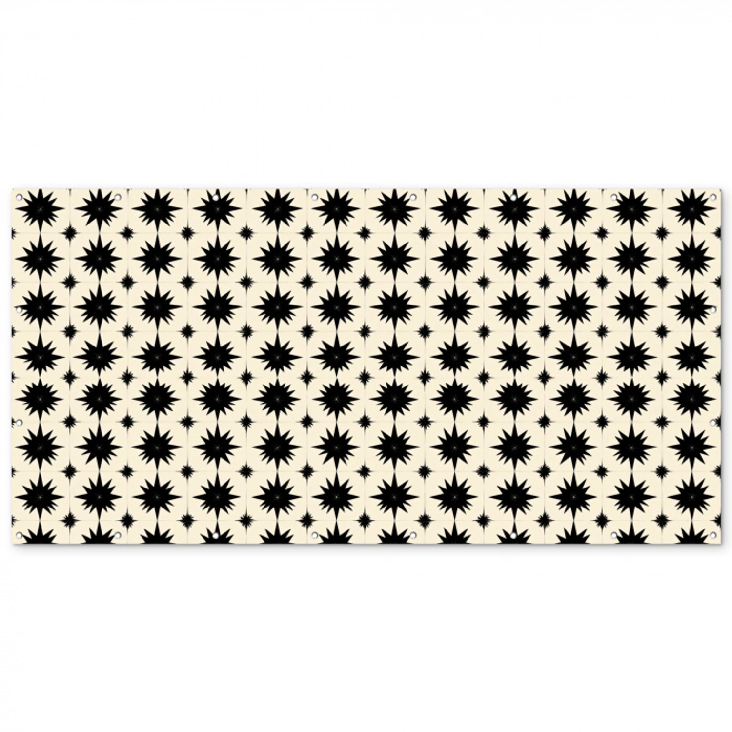 Stervormen - Geometrisch - Zwart Balkonbeschermer Duitsland klein 596 -zz_3d
