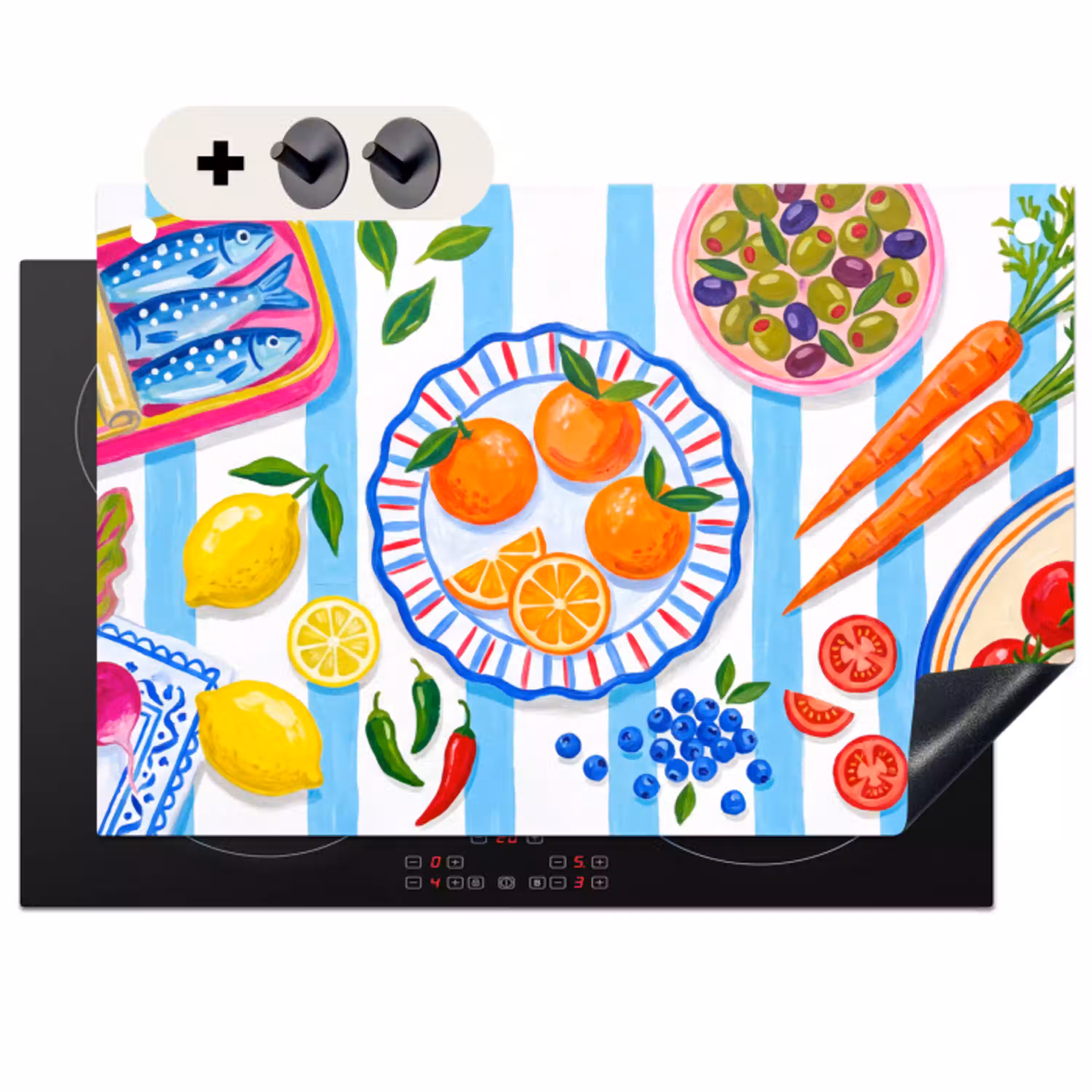 Eten - Vers - Illustratie Inductie beschemer met haakjes klein -3d