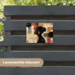 Zijaanzicht - Vrouw - Vormen tuinposter los doek klein -sfeer3
