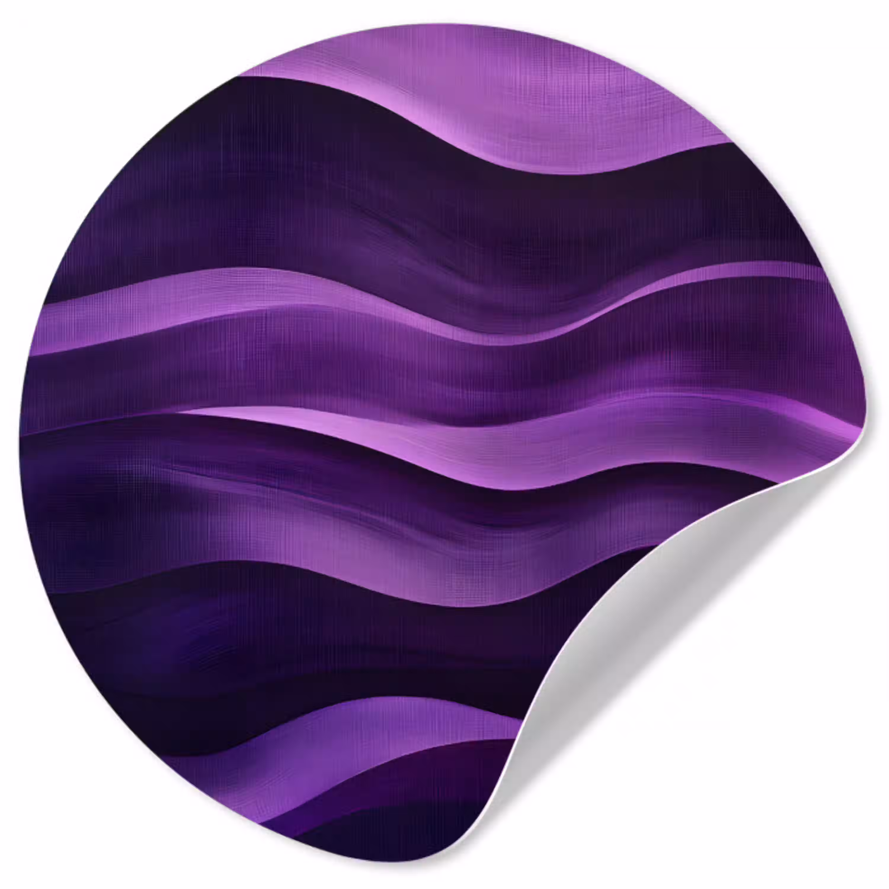 Golven - Abstract - Paars Wandcirkel behangsticker klein -3d