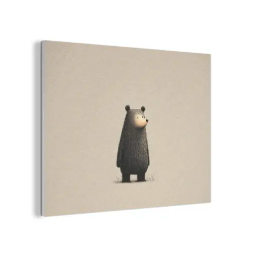 Beer - Donkerbruin - Minimalistisch PET vilt klein -3d
