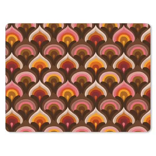 Patroon - Retro - Kleurrijk muismat rubber klein 262 -3d