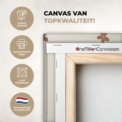 Patroon - Koekjes - Beige canvas 2cm xxl 828 -sfeer2