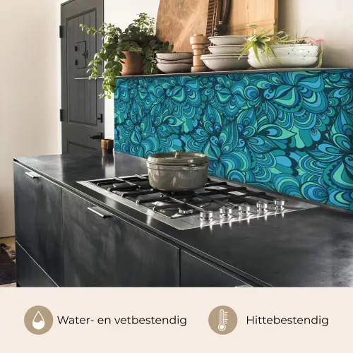 Design - Vintage - Blauw - Turquoise keuken achterwand 2 middel 871 -usp_NL