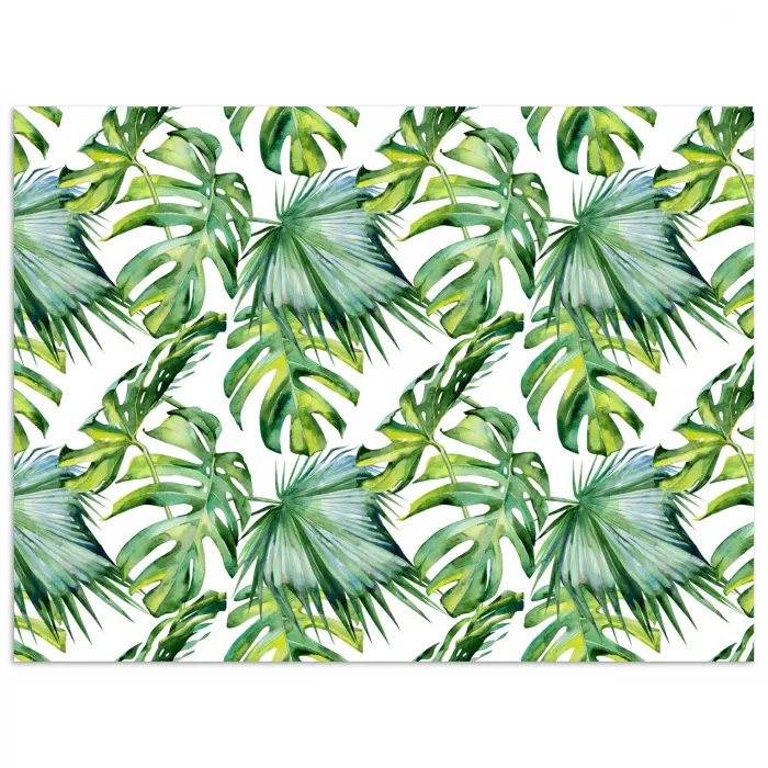 Bladeren - Monstera - Tropical - Jungle poster papier klein -3d