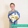 Dinosaurus - Patronen - Jongens - Dino - Kinderen Kinderrugzak - Blauw middel -sfeer1_UK