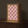 Waaier -  Roze - Rood Light Box met kabel (Tafellamp) klein 925 -z3d_website