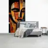 Abstract - Portret - Kleurvakken fotobehang vinyl groot -slaapkamer