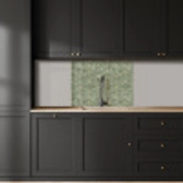 Subtiel - Geometrisch - Goud - Groen keuken achterwand 2 middel 865 -sfeer1