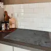 Beton - Grijs - Lijn - Vormen Inductie beschermer vinyl 3mm klein -sfeer3
