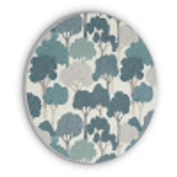 Modern - Bomen - Bos - Patroon - Blauw Akoestische PET Vilt - Rond klein 838 -3d