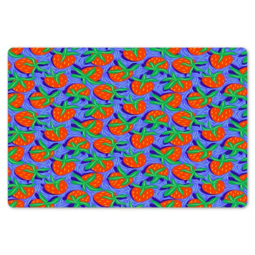 Aardbei - Rood - Zaadjes Placemat vinyl groot 368 -zzsfeer1_Kitchenyeah-website