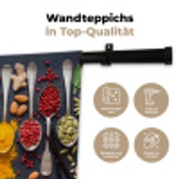 Kruiden - Lepels - Culinair - Kleurrijk - Sfeervol Wandkleed katoen klein -tsfeer2_DE