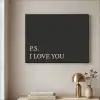 Zwart - Minimalistisch - Valentijn Textielframe zwart klein -sfeer2